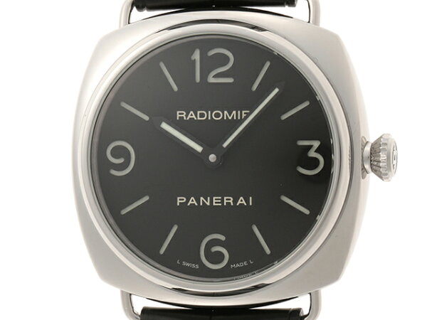 PANERAIパネライ時計ラジオミールPAM00774ブラック文字盤メンズ手巻きステンレス/革ベルトSS/革 430 21481