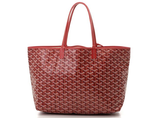 GOYARD　ゴヤール　トートバッグ　サンルイPM　レッド　PVCキャンバス　レザー　【205】 【中古】【大黒屋】のサムネイル