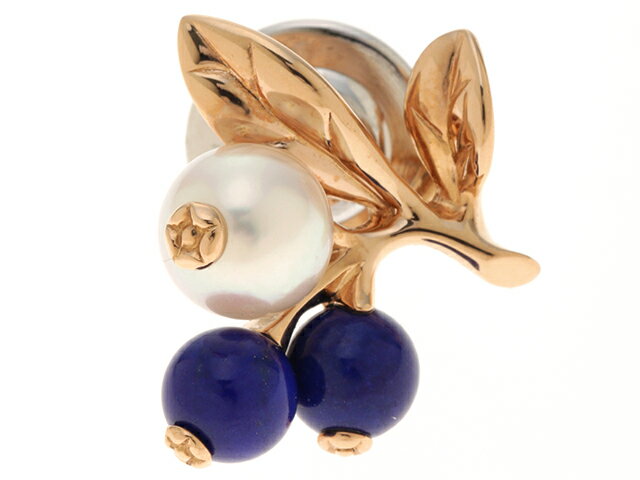 MIKIMOTO　ミキモト　ピンクゴールド　ラピスラズリ　パール　ピンブローチ　ペンダントトップ　K18PG　LP　P　5.0g【431】2143300155181 【中古】【大黒屋】のサムネイル