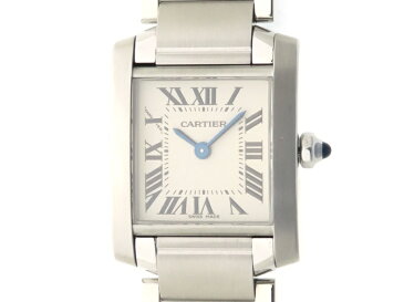 Cartier カルティエ タンクフランセーズSM W51008Q3 ホワイトローマ文字盤 SS ステンレス クオーツ レディースウォッチ 時計【204】 【中古】【大黒屋】