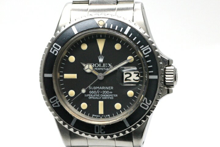 ROLEX　ロレックス　1680　アンティーク　オートマチック　オープン6　トリチウム　Cal.1570 ブラック文字盤　ステンレス　WM【472】 【中古】【大黒屋】