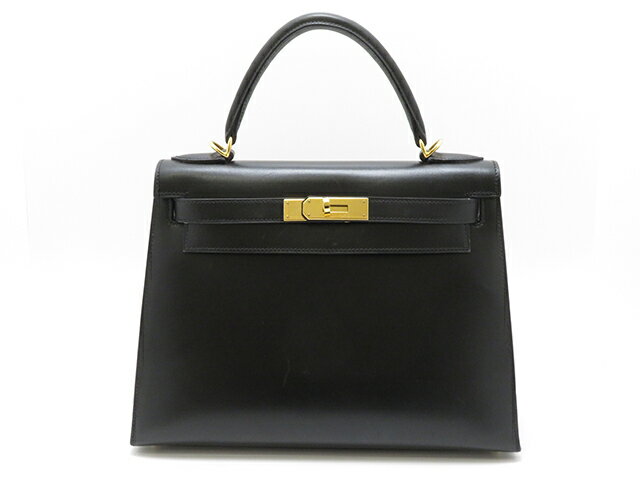 HERMES　エルメス　ショルダーバッグ　ケリー28 ブラック/GP　2148103356957　【430】 【中古】【大黒屋】のサムネイル