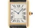 Cartier　カルティエ　タンクソロSM　W1018755　シルバー文字盤　イエローゴールドケース ...