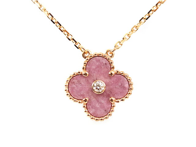 Van Cleef & Arpels ヴァンクリーフ&アーペル ヴィンテージアルハンブラ ネックレス RG ロードナイト 6.4g 2021年Xmas限定 2021年10月正規ギャラ【471】 【中古】【大黒屋】のサムネイル