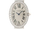 Cartier カルティエ 時計 レディース ベニュワールSM ダイヤベゼル WB520006 WG ホワイトゴールド【472】 【中古】【大黒屋】
