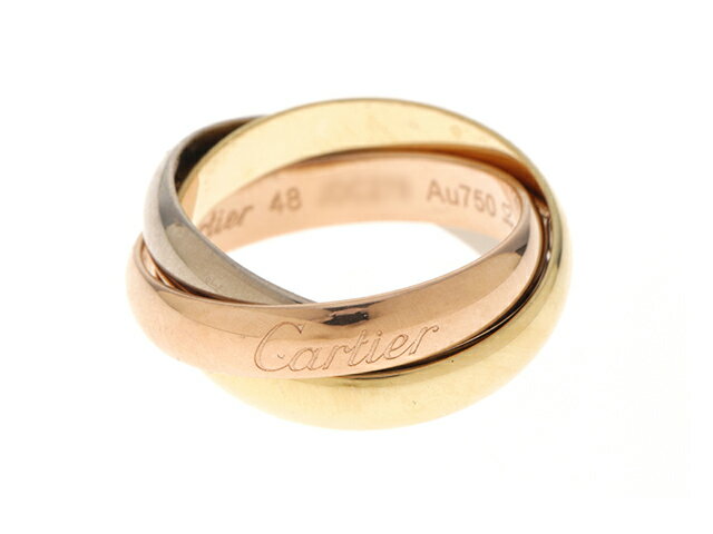 Cartier　カルティエ　トリニティリング　3カラー　日本サイズ約8号　 B4052748 【437】 【中古】【大黒屋】のサムネイル