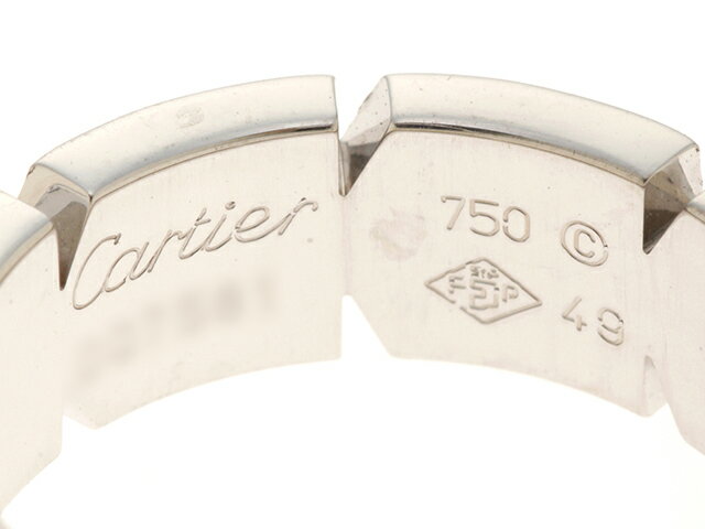 Cartier　カルティエ　タンクフランセーズリング　K18ホワイトゴールド　8.5g　9号【471】 【中古】【大黒屋】