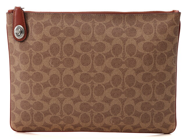 COACH コーチ シグネチャー 31250 クラッチバッグ ブラウン PVC/カーフ【430】2146000302541 【中古】【大黒屋】のサムネイル