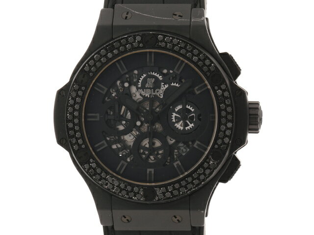 HUBLOT ウブロ ビッグバン アエロバン オールブラッククロノ 311.CI.1110.RX.1100 自動巻き チタン セラミック ラバー （2148103354106）【200】 【中古】【大黒屋】