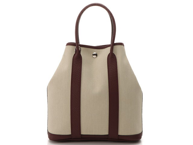 HERMES　エルメス　ガーデンファイル PM　ベトン/ボルドー　トワルミリタリー/カントリー　シルバー金具　Z刻印　【432】 【中古】【大黒屋】のサムネイル