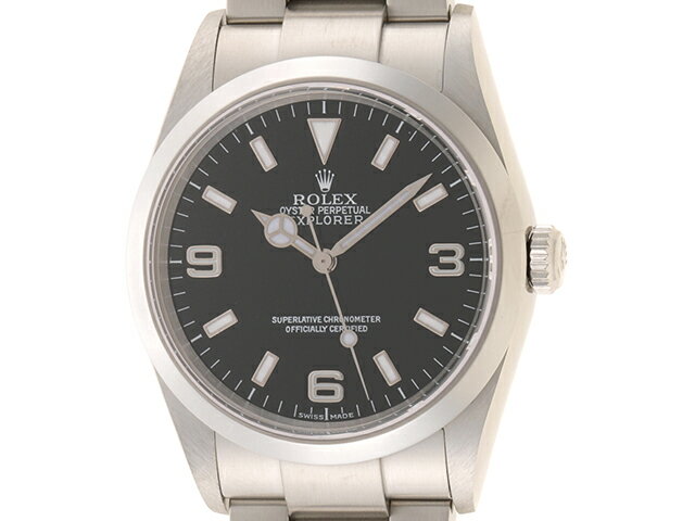 Y番　ROLEX　ロレックス　エクスプローラー　114270　自動巻き　ブラック　SS　【205】 【中古】【大黒屋】