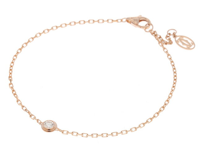 CARTIER　カルティエ　ブレスレット　ダムールブレスレット　ピンクゴールド　1Pダイヤモンド　B6063017　2020年ギャラ　重さ約1.8g【472】SJ 【中古】【大黒屋】のサムネイル