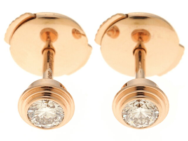 CARTIER　カルティエ ダムール ピアス　ミディアムモデル　K18ピンクゴールド／ダイヤモンド　重さ約2.0g　B8041500　2020年ギャラ【472】SJ 【中古】【大黒屋】のサムネイル