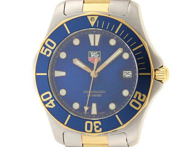 【送料無料】TAG HEUER タグホイヤー アクアレーサー メンズ時計 ブルー文字盤 GP/SS  ...