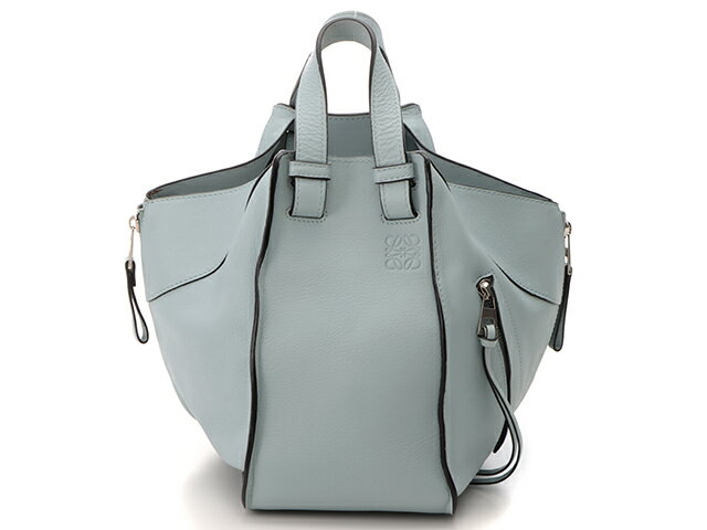 LOEWE ロエベ ハンモック スモール ライトブルー カーフ 参考定価\352,000- 2146000316685【200】 【中古】【大黒屋】