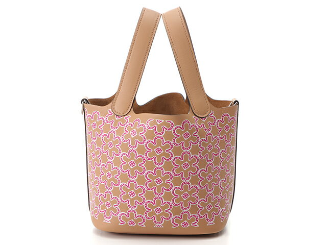 HERMES エルメス バッグ ピコタンロックマイクロ(ミクロ) 14 ラッキーデイジー チャイ ローズ ヴォースイフト U刻印 2143000601988【430】 【中古】【大黒屋】のサムネイル