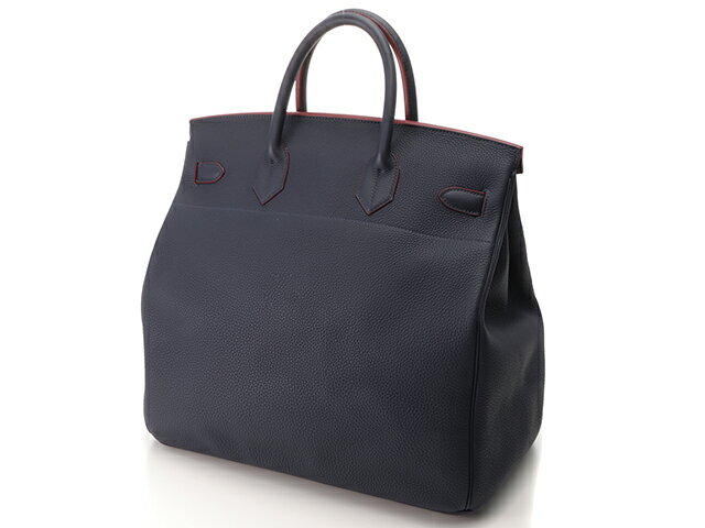 HERMES エルメス　ビジネスバック　トラベルバック　オータクロア 40 コントゥール ブルーニュイ×内側ルージュアッシュ トゴ シルバー金具　C刻印　【472】AH 【中古】【大黒屋】