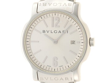 BVLGARI　ブルガリ　時計　ソロテンポ　クオーツ　SS ステンレス　シルバー文字盤　ST35S （2141200216513）【200】T 【中古】【大黒屋】