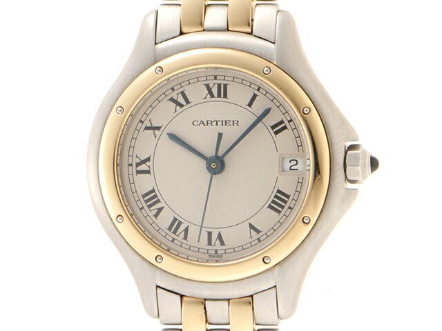 【送料無料】Cartier カルティエ パンテールクーガ・2ロウ レディース時計 WG/SS【434】【中古】【大黒屋】