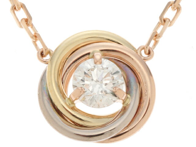 【送料無料】Cartier カルティエ トリニティネックレス 3カラー 1PD 2.9g【434】 【中古】【大黒屋】のサムネイル