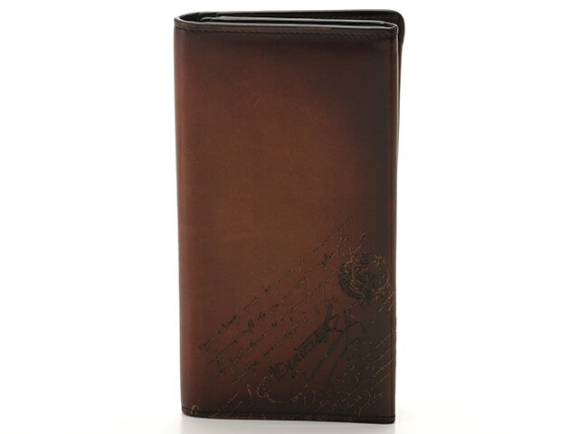 BERLUTI　ベルルッティ　カリグラフィー エスパス 長札入れ ブラウン/カーフ　【471】 【中古】【大黒屋】