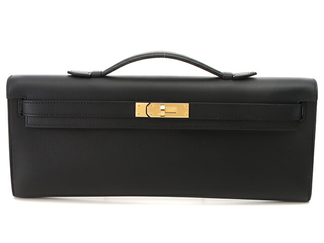HERMES エルメス バッグ ケリーカット ノワール ( ブラック ) ヴォースイフト ゴールド金具 U刻印 2143000617835【430】 【中古】【大黒屋】のサムネイル