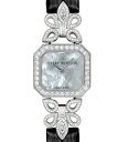 HARRY WINSTON ハリーウィンストン　サブライム タイムピース ダイヤベゼル　HJTQHM25WW001　サテンベルト　ホワイトゴールド　クオーツ　レディース　（2143200499316）【200】T 【中古】【大黒屋】