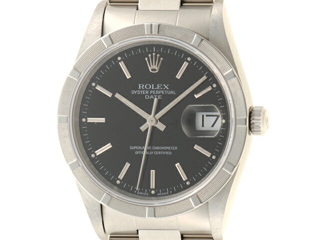 U番1998年3月　ROLEX　ロレックス　オイスター パーペチュアル　デイト　SS メンズ　自動巻き【432】2147200433424 【中古】【大黒屋】