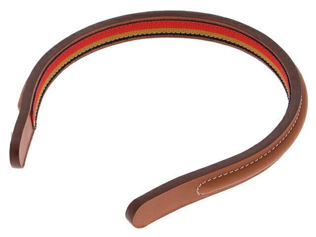 HERMES　エルメス　カチューシャ　ブラウン　レザー　セリエ　（2143800179489）　【432】 【中古】【大黒屋】のサムネイル