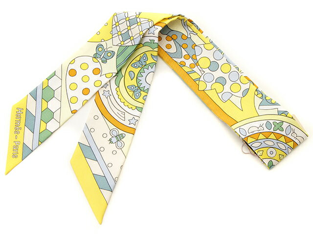 HERMES　エルメス　トゥイリー Les Murmures de la Foret イエロー【431】2143000625298 【中古】【大黒屋】のサムネイル