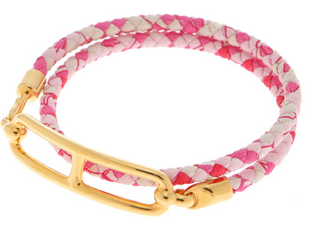 HERMES　エルメス　ルリ・ドゥブルトゥール　ピンク／gp【471】 【中古】【大黒屋】のサムネイル