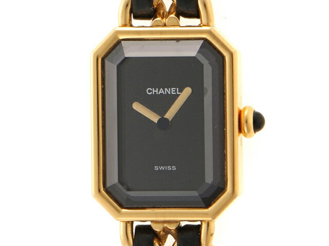 CHANEL　シャネル　プルミエールM　H0001　GP/革　ブラック文字盤　クォーツ　【205】 【中古】【大黒屋】のサムネイル