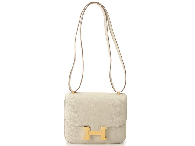 HERMES エルメス　コンスタンス・ミニ　ベトン/GP　アリゲーターマット　U刻印　【432】2143700164882 【中古】【大黒屋】のサムネイル