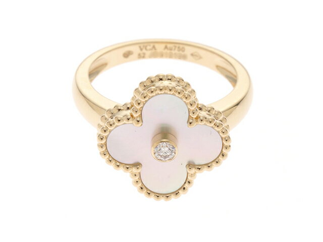 Van Cleef & Arpels　ヴァン クリーフ&アーペル　リング　K18イエローゴールド　白蝶貝/ダイヤモンド6.9g　#52【460】2147100460209 【中古】【大黒屋】のサムネイル