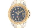 A番　1998～1999年頃　ROLEX　ロレックス　ヨットマスター　169623　SS/YG　自動巻き　ネイビー　レディース【430】2141300383658 【中古】【大黒屋】