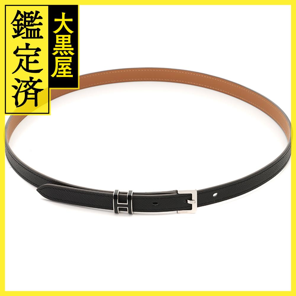 HERMES 　エルメス　ベルト ポップH Pop H 15　80cm　ブラック　シルバープレート　H081087CK89085　U刻印　2022年頃製造　未使用品【472】 AH 【中古】【大黒屋】のサムネイル