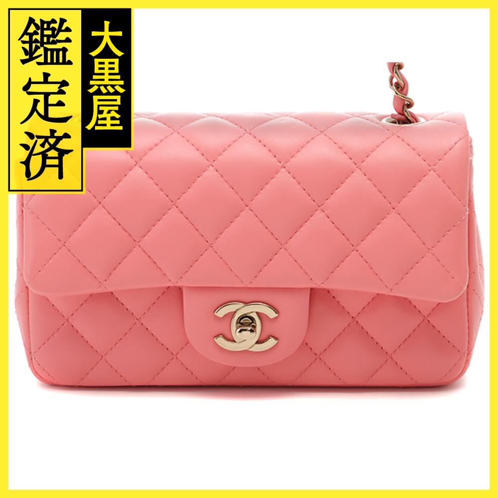 CHANEL　シャネル　ミニマトラッセ　チェーンショルダー　ピンク／GP　ラムスキン　433 【中古】【大黒屋】のサムネイル
