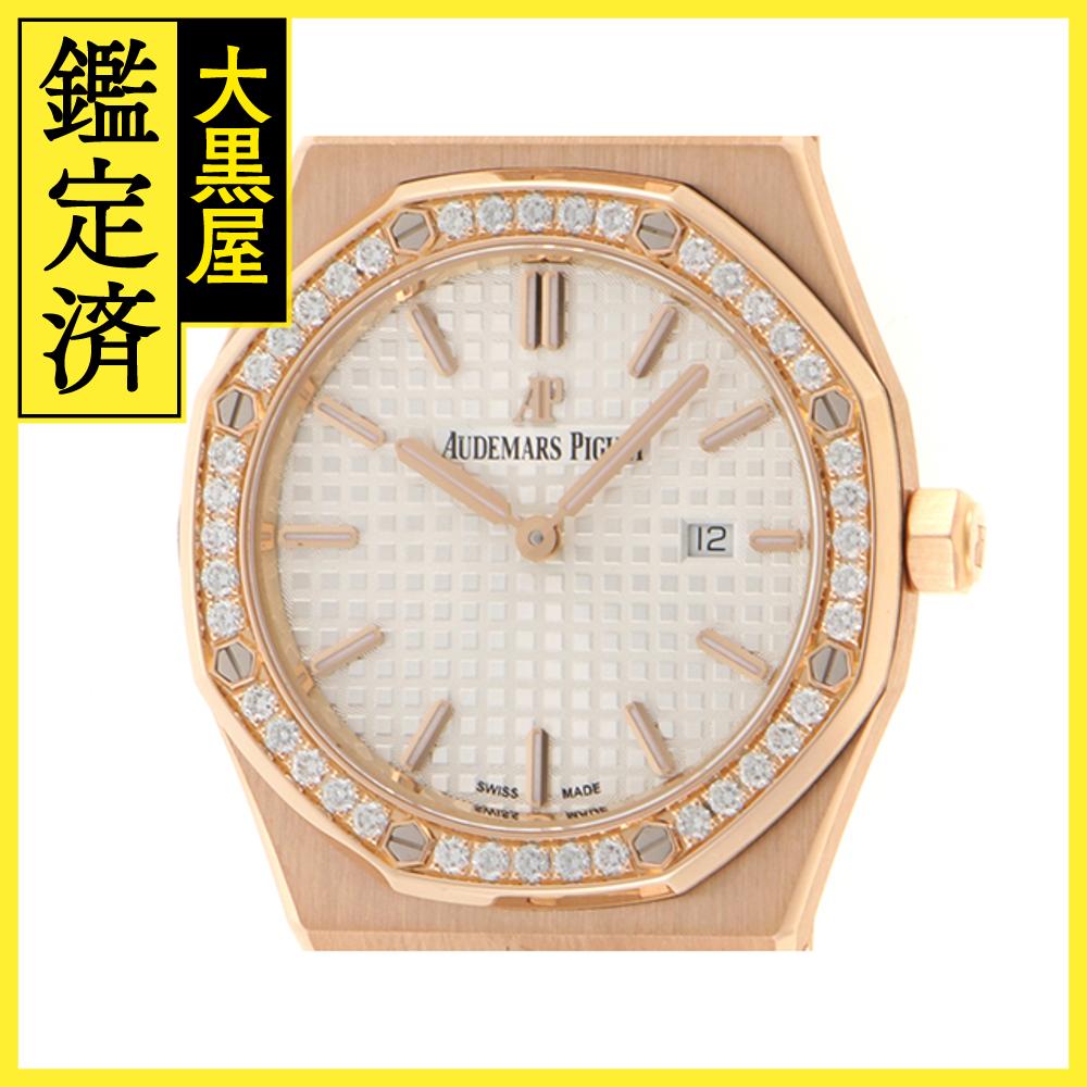 AUDEMARS PIGUET オーデマ ピゲ 腕時計 ロイヤルオーク クォーツ 67651OR.ZZ.1261OR.01　18Kピンクゴールド／ベゼルダイヤモンド　クオーツ　ギャランティカード付き【472】SJ 【中古】【大黒屋】