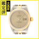 P番2001年並行品 ROLEX ロレックス デイトジャスト26 791732BR 自動巻き イエローゴールド／ステンレス 2Pダイヤモンドシャンパン【472】SJ 【中古】【大黒屋】