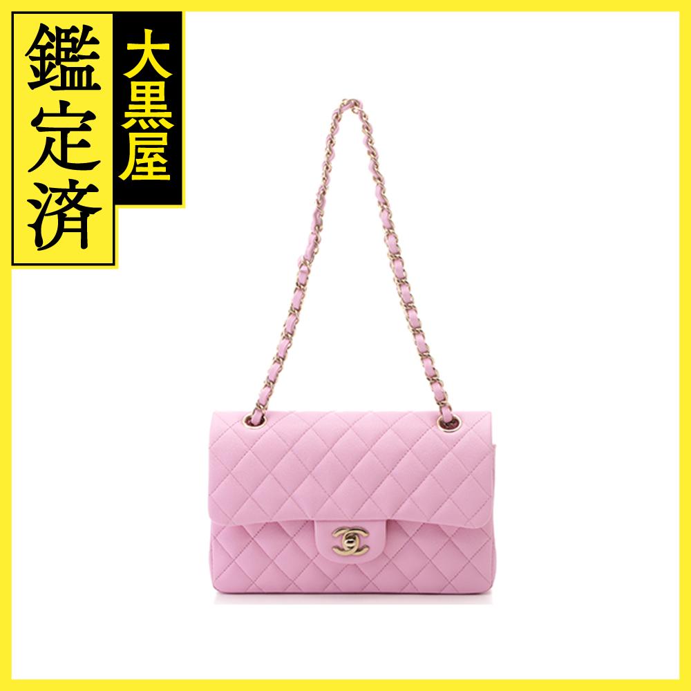 CHANEL　シャネル　マトラッセチェーンショルダー　A01112　ピンク/GP　キャビアスキン　　2148103585210 