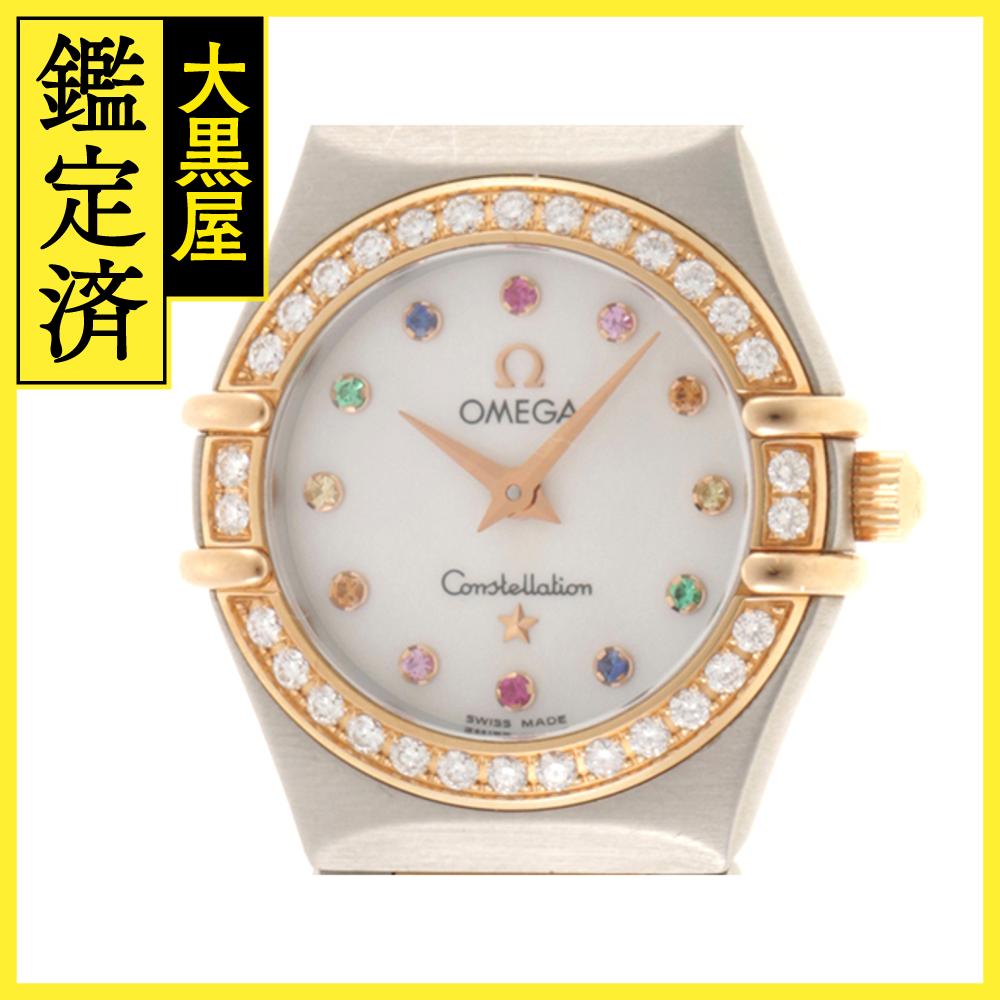 OMEGA　オメガ　コンステレーションIRIS'95　ダイヤベゼル　1360.79.00　ピンクゴールド/ステンレス　クオーツ　女性用時計【473】 【中古】【大黒屋】