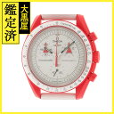 オメガ×スウォッチ OMEGA×Swatch ムーンスォッチ MISSION TO MARS OMEGAコラボ SO33R100 バイオセラミック メンズ【460】2148103581922 【中古】【大黒屋】