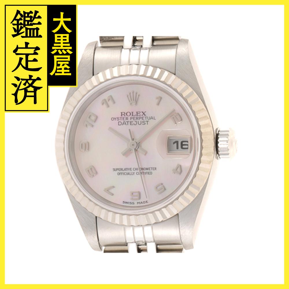 ROLEX 並行ギャラ有り ロレックス デイトジャスト 79174NA ホワイトシェル レディース 自動巻き （2148103580598）【200】 【中古】【大黒屋】