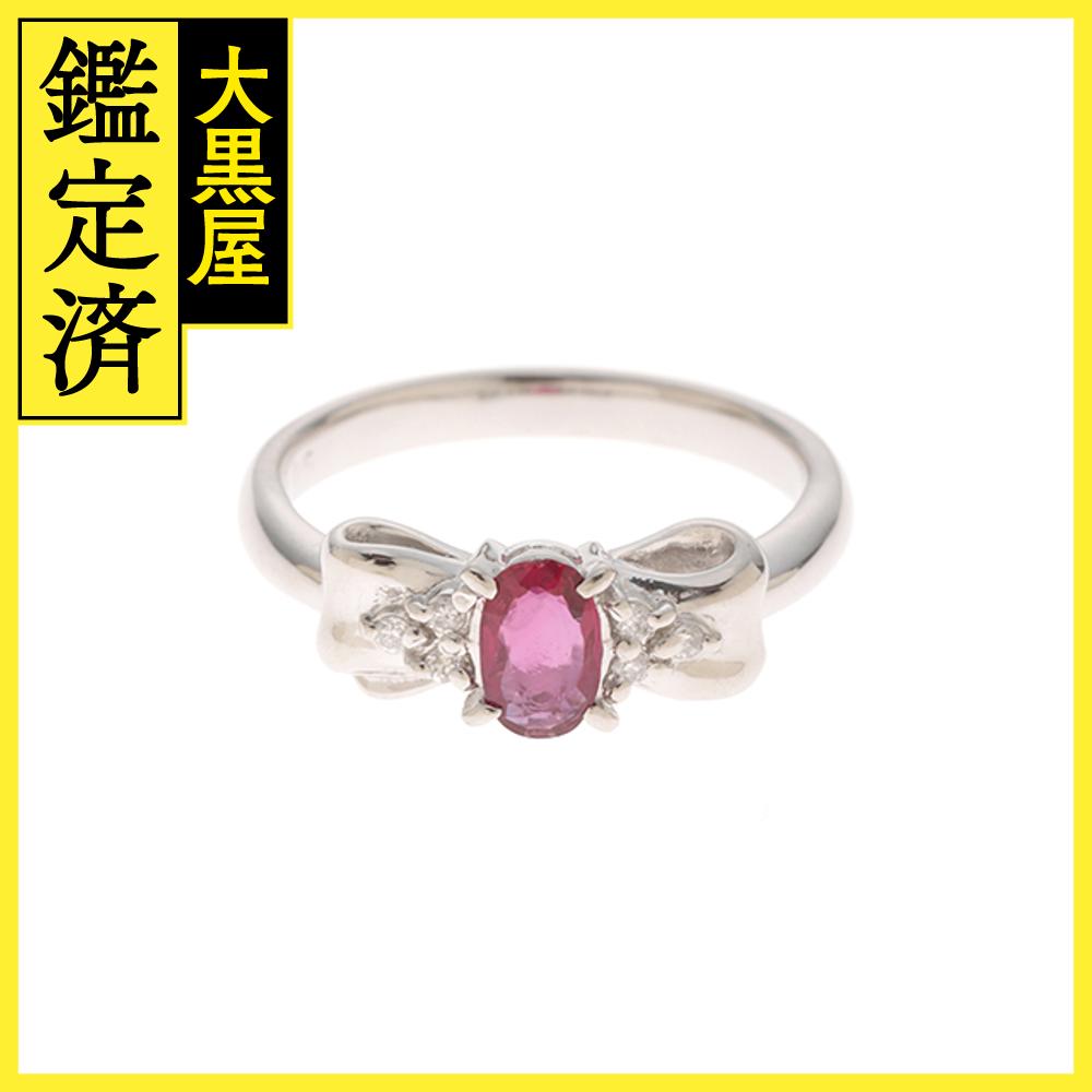 JEWELRY　ノンブランドジュエリー　リング　プラチナPT900　ルビー0.393ct　ダイヤモンド0.05ct　5.1g　12号2145000221050 