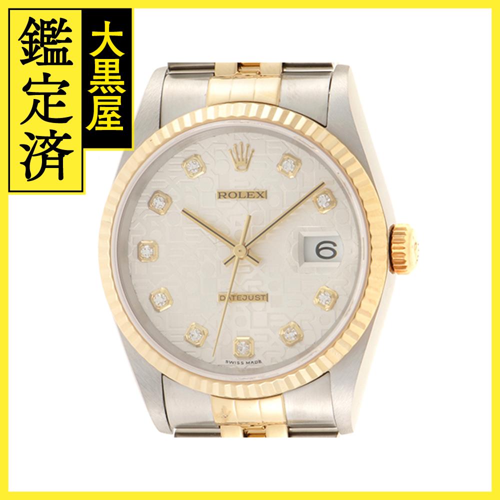 ROLEX ロレックス デイトジャスト 16233G シルバーコンピュータ メンズ 自動巻き OH/研磨済み （2147100477191）【200】 【中古】【大黒屋】