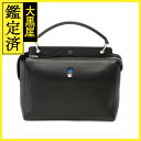 FENDI フェンディ ドットコム ブラック/ブルー レザー 8BN293【432】2148103604867 【中古】【大黒屋】