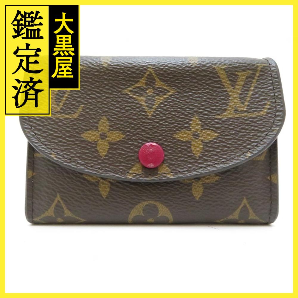 Louis Vuitton ルイ・ヴィトン ポルトモネ・ロザリ モノグラム フューシャ M41939【430】2146000364709 【中古】【大黒屋】