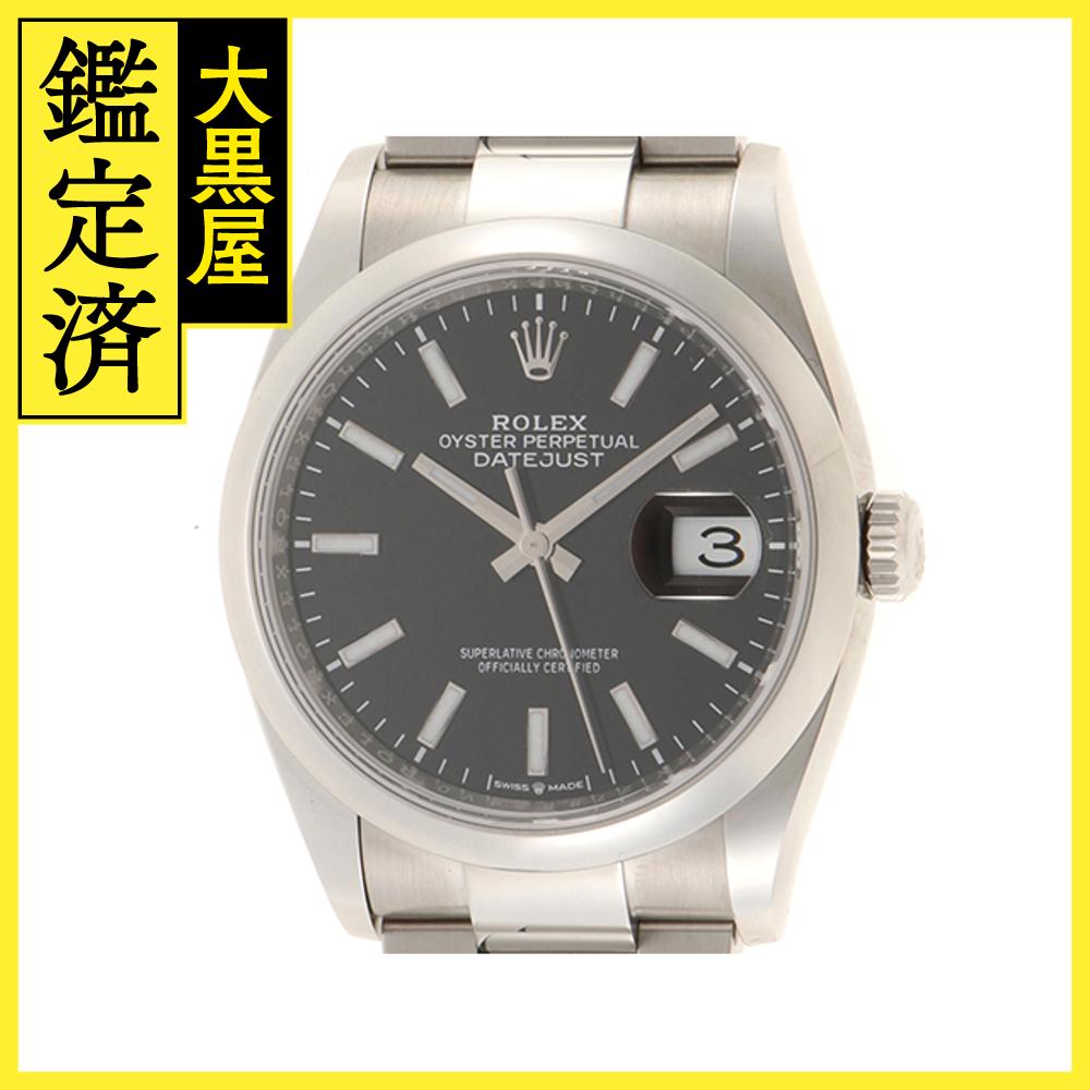 ランダム番　Rolex　ロレックス　デイトジャスト36　126200　SS　自動巻き　ブラック文字盤【430】2143600347163 【中古】【大黒屋】