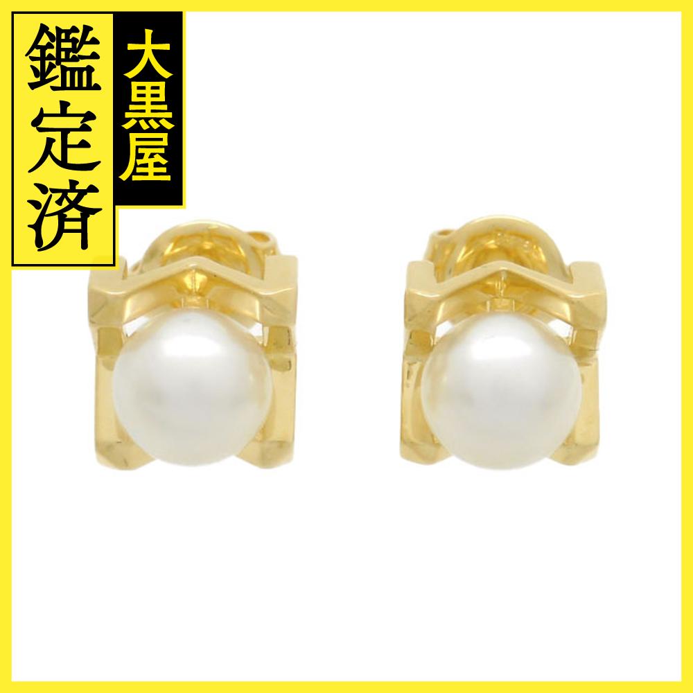MIKIMOTO　ミキモト　Mコレクションピアス　YG　イエローゴールド　3.7g　あこや真珠　PE-1722PK　2143400199504　【200】 【中古】【大黒屋】のサムネイル