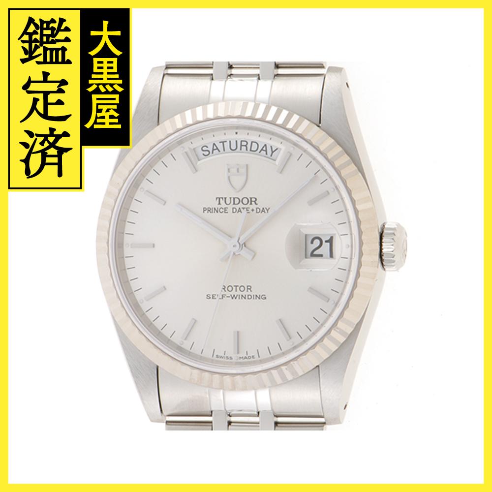 TUDOR　チューダー　プリンス　デイトデイ　76214　自動巻き　ホワイトゴールド　ステンレス　シルバー文字盤　【431】 【中古】【大黒屋】